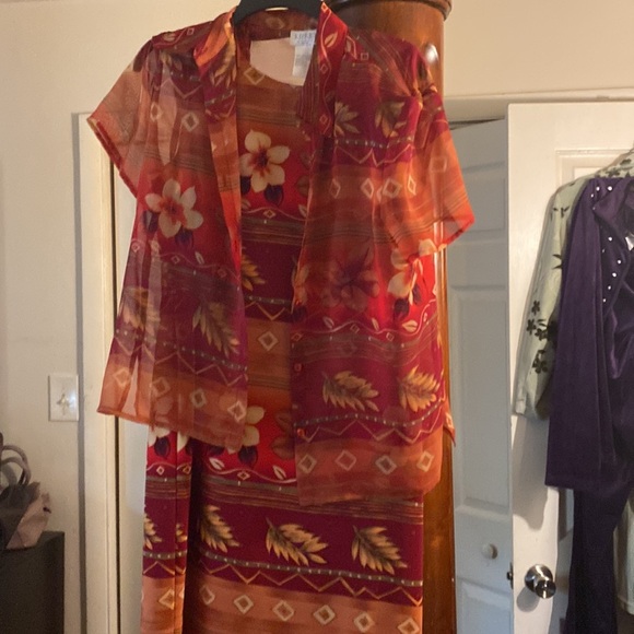 2pcs dress set jacket and dress beautiful pattern - Picture 4 of 8